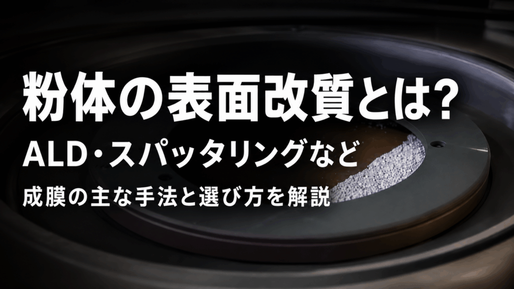 粉体の表面改質とは？ALD・スパッタリングなど成膜の主な手法と選び方を解説