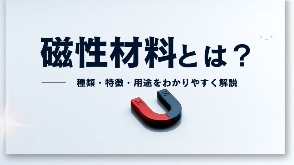磁性材料とは？種類・特徴・用途をわかりやすく解説