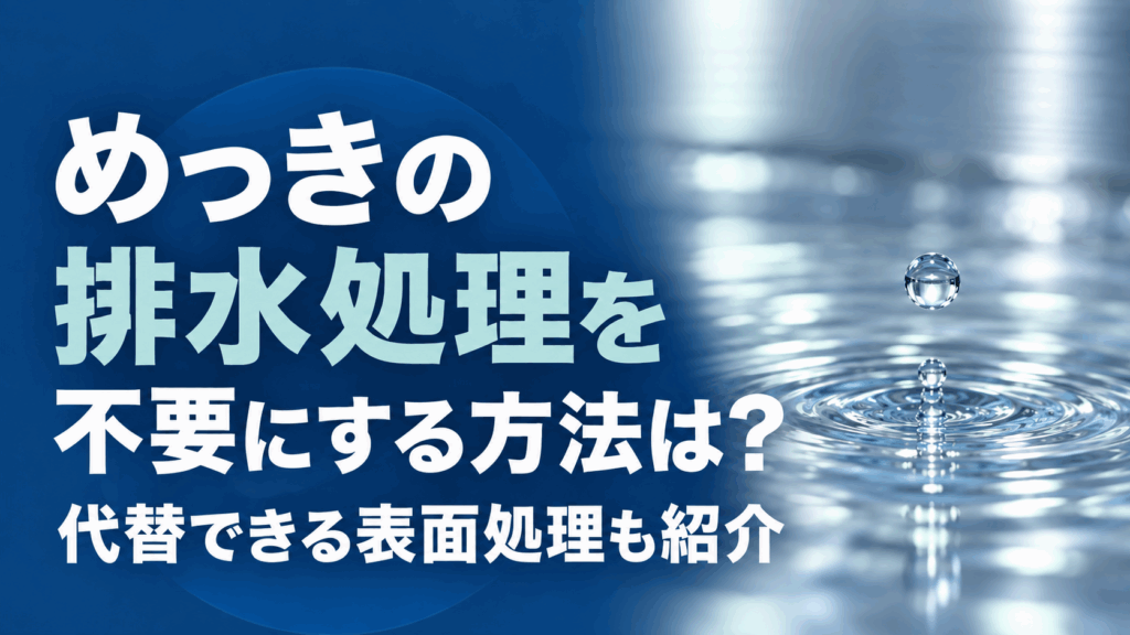 めっきの排水処理を不要にする方法は？代替できる表面処理も紹介